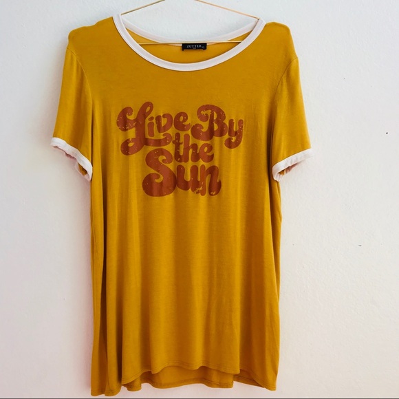 Live by the Sun Zutter Ringer T-shirt Large - Picture 2 of 2